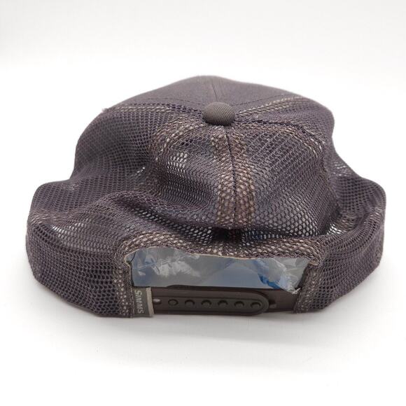 Simms Fishing Product Snapback Mesh Hat Trucker Gray Ball Cap Young Life Bozeman - Picture 5 of 7